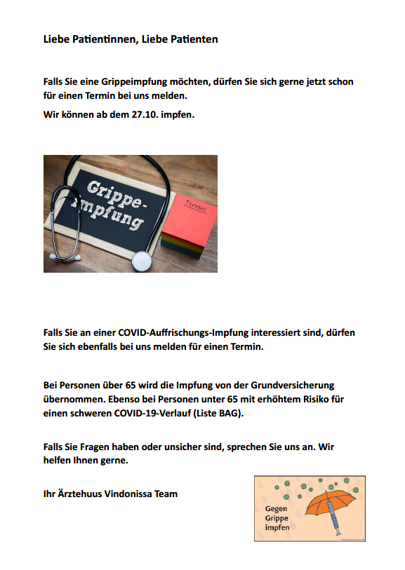 Plakat Grippe Impfung 2025 Plakat Grippe Impfung 2025